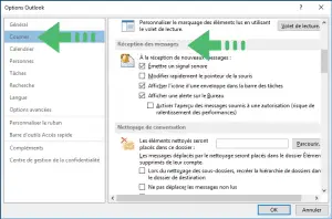 Désactiver notification outlook Désactiver notification outlook