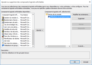 mmc utilisateurs groupes