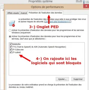 prévention de l'exécution des données ou DEP prévention de l'exécution des données ou DEP