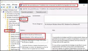 Spécifier des paramètres-pour l'installation des composants facultatifs Spécifier des paramètres-pour l'installation des composants facultatifs