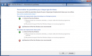 Désactiver le pare-feu Windows defender