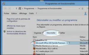 désinstaller office 365