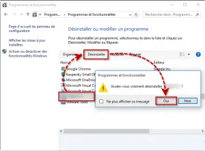 désinstaller programme