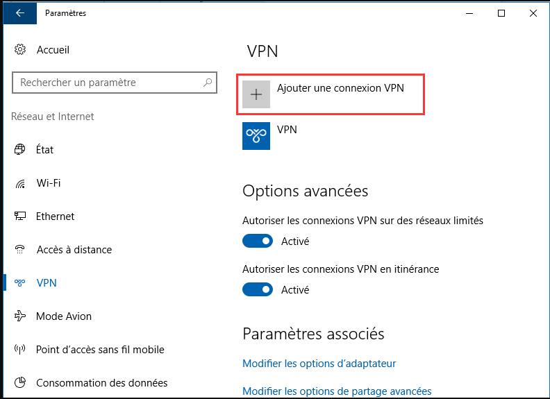 désactiver VPN désactiver VPN