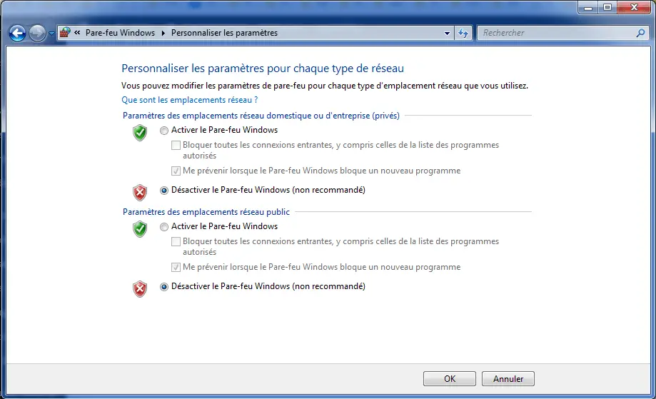 Désactiver le pare-feu Windows defender Désactiver le pare-feu Windows defender