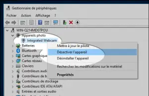 désactiver webcam désactiver webcam
