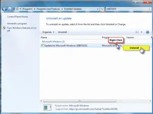 désinstaller KB971033 désinstaller KB971033