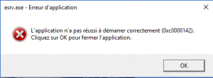erreur esrv.exe