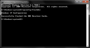 la commande ipconfig /flushdns vider le cache DNS