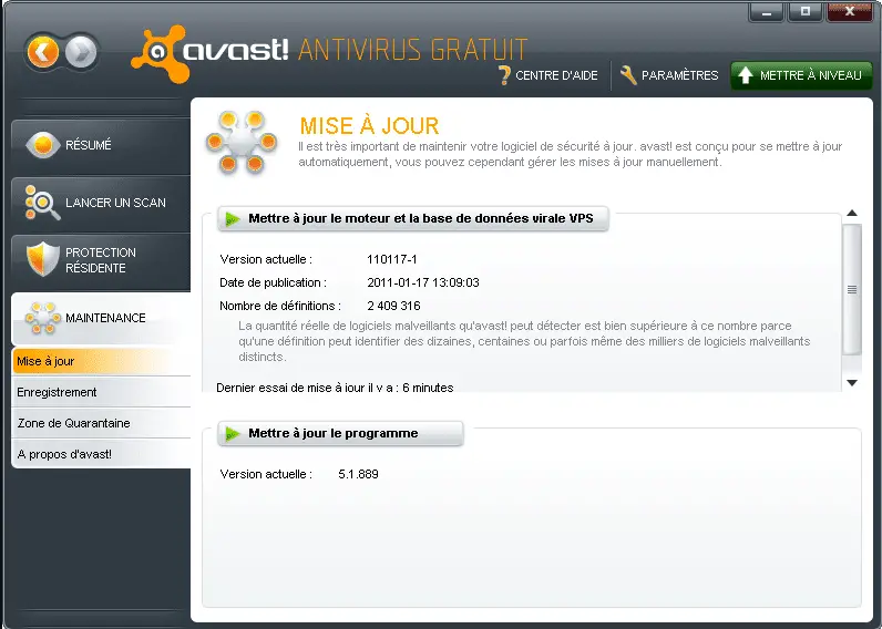 mettre à jour Avast mettre à jour Avast