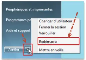 Redémarrer ordinateur