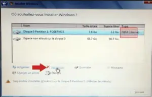 supprimer partition