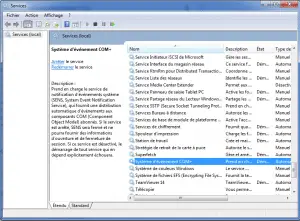 système d’événement COM