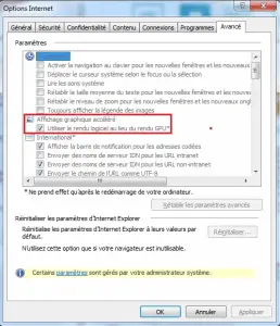 utiliser le rendu logiciel au lieu du rendu GPU