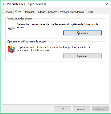 vérifier le disque dur vérifier le disque dur