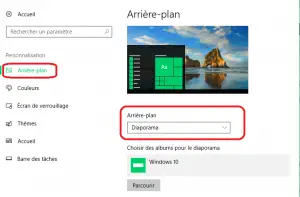 Changer l'arrière-plan Changer l'arrière-plan