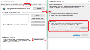 Désactiver le serveur proxy pour votre réseau local Désactiver le serveur proxy pour votre réseau local