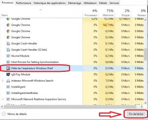 Désactiver le service hôte de l'expérience Windows Shell Désactiver le service hôte de l'expérience Windows Shell
