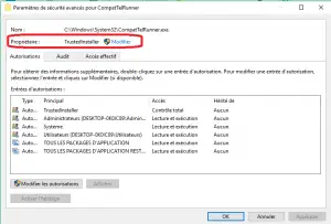 Paramètres de sécurité avancés pour compatTelRunner Paramètres de sécurité avancés pour compatTelRunner