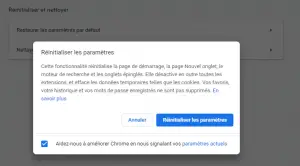 Réinitialiser les paramètres de google chrome Réinitialiser les paramètres de google chrome