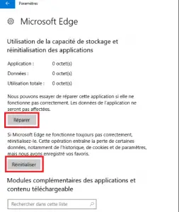 Réparer Microsoft edge Réparer Microsoft edge