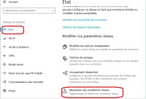 Résolution des problèmes réseau Résolution des problèmes réseau