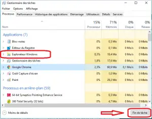 arrêter l'explorateur Windows à partir du gestionnaire des taches arrêter l'explorateur Windows à partir du gestionnaire des taches