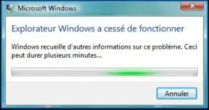 erreur explorateur Windows a cessé de fonctionner erreur explorateur Windows a cessé de fonctionner
