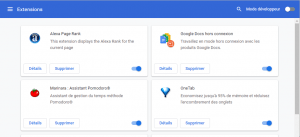 supprimer les extensions de google chrome