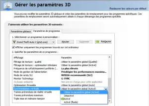 Désactiver la synchronisation verticale du panneau de configuration nvidia