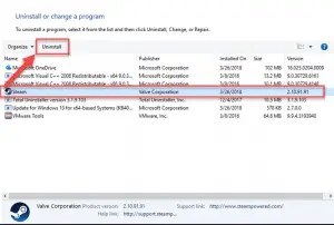 Désinstaller Steam