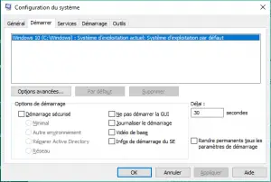 Décocher le démarrage sécurisé Décocher le démarrage sécurisé