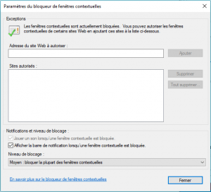 Désactiver les notifications pour internet explorer Désactiver les notifications pour internet explorer