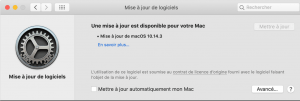 Mettre à jour de mac OS