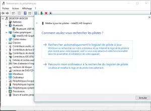 Mettre à jour le pilote de la carte graphique Mettre à jour le pilote de la carte graphique