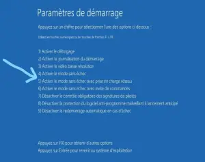 Paramètres de démarrage Paramètres de démarrage