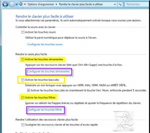 Vérifier les touches de clavier sous windows 7