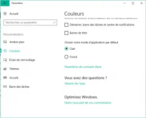 changer le mode d'application par défaut