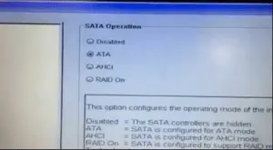 configuration de SATA de AHCI à ATA configuration de SATA de AHCI à ATA