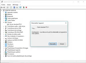 désinstaller le pilote du clavier désinstaller le pilote du clavier