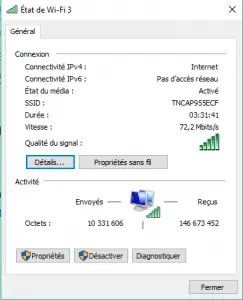 les paramètres du connexion les paramètres du connexion
