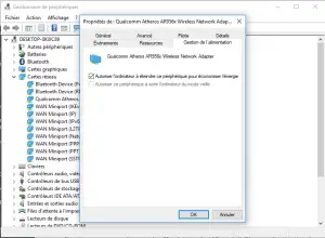 Autoriser l'ordinateur à éteindre ce périphérique pour économiser l'énergie Autoriser l'ordinateur à éteindre ce périphérique pour économiser l'énergie