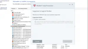 Désinstaller McAfee Désinstaller McAfee