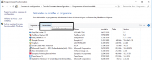 Désinstaller un programme