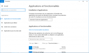 Désinstaller une application Désinstaller une application