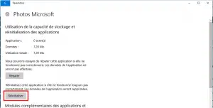 Réinitialiser les paramètres de l'application Photos Microsoft Réinitialiser les paramètres de l'application Photos Microsoft