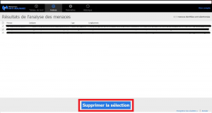 Supprimer la sélection de Malwarebytes