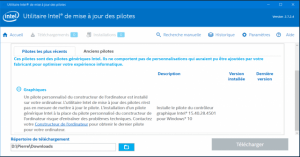 Utilitaire Intel de mise à jour des pilotes Utilitaire Intel de mise à jour des pilotes