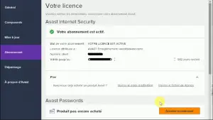 Vérifier l'abonnement d'Avast Vérifier l'abonnement d'Avast