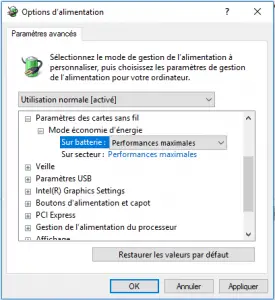modifier les paramètres des cartes sans fil modifier les paramètres des cartes sans fil